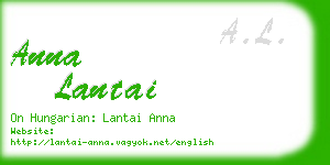 anna lantai business card